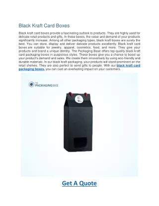 black kraft card boxes