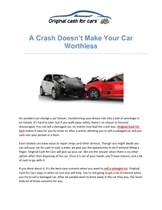 A Crash Doesn’t Make Your Car Worthless