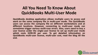 all you need to know about quickbooks multi user mode