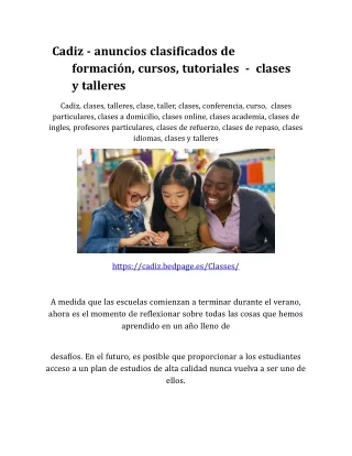 cadiz anuncios clasificados de formaci n cursos