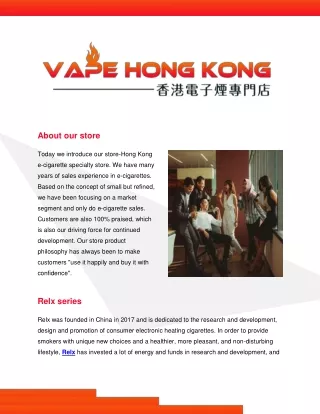 Developed Relx Pod at VapeHongKong