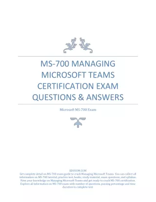 ms 700 managing microsoft teams certification