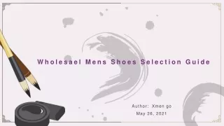Wholesale Mens Shoes Selection Guide