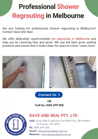 Professional Shower Regrouting in Melbourne
