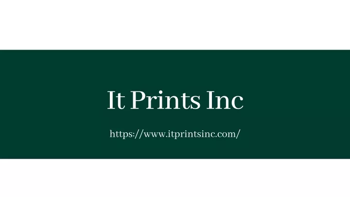it prints inc
