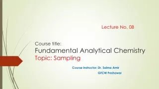 lecture 8; sampling by Dr. Salma Amir