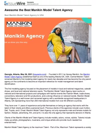 Awesome the Best Manikin Model Talent Agency