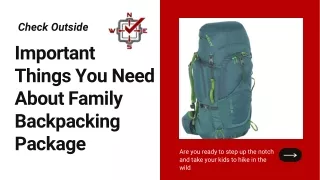 All Things You Need for Enjoying Family Backpacking Package