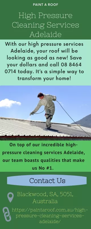 High Pressure Cleaning Services Adelaide