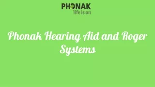 phonak hearing aid and roger systems