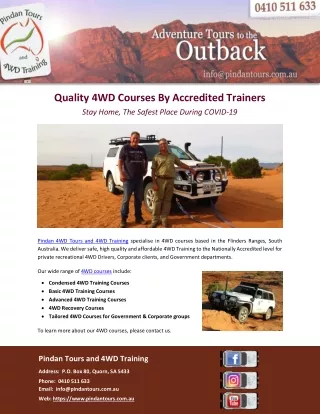 Quality 4WD Courses By Accredited Trainers
