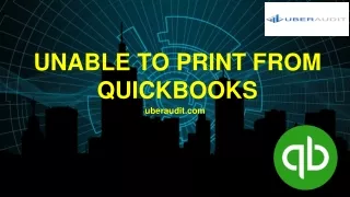 Unable to print from QuiickBooks presntation