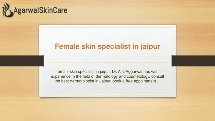 female skin specialist in jaipur