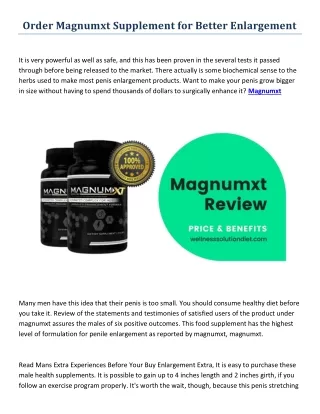 order magnumxt supplement for better enlargement