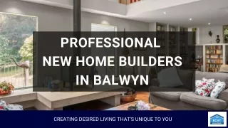Professional New Home Builders in Balwyn