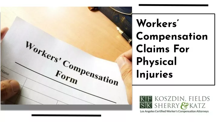 workers compensation claims for physical injuries