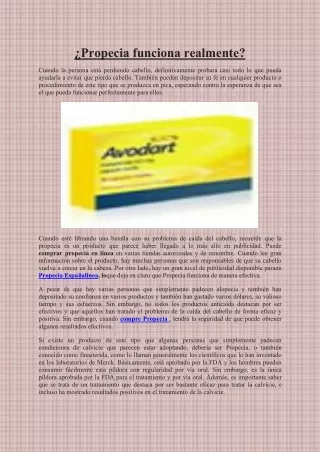 propecia funciona realmente