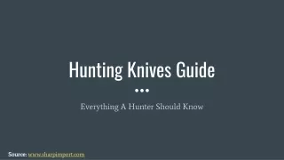 Hunting Knives Guide