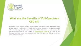 Where Can I Buy Full Spectrum CBD Oil Online | CBD Uprooted Health