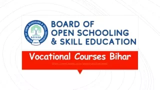 vocational courses bihar