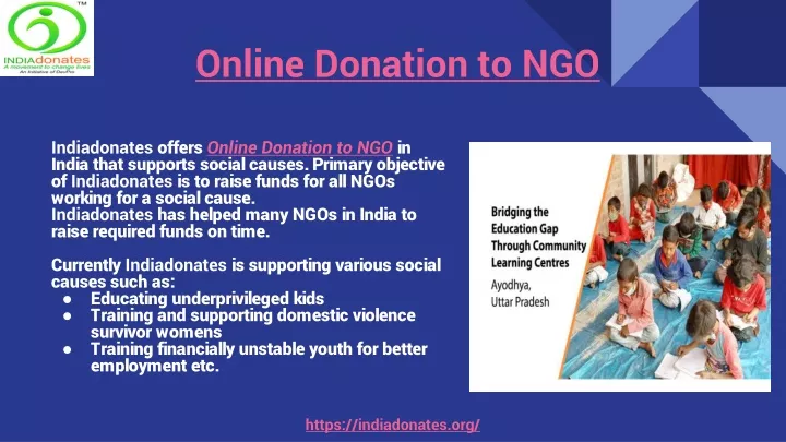 online donation to ngo