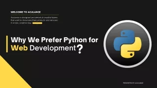 Why We Prefer Python for Web Development?