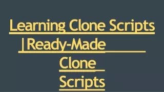 learning clone scripts