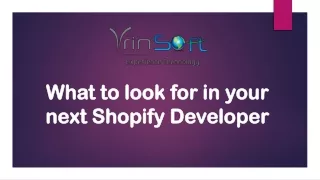 what to look for in your next shopify developer