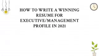 how to write a winning resume for executive
