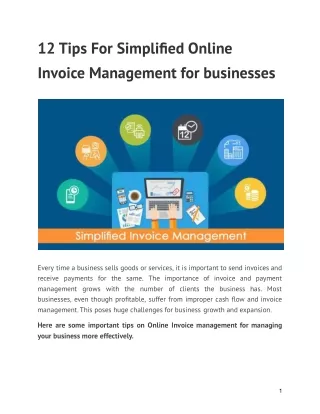 12 Tips For Simplified Online Invoice Management for businesses