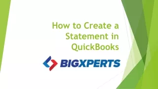 How to Create a Statement in QuickBooks