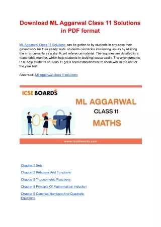 download ml aggarwal class 11 solutions