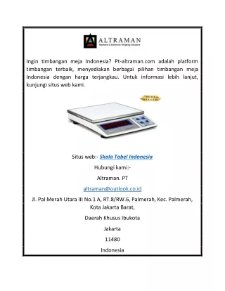 ingin timbangan meja indonesia pt altraman