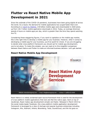 Flutter vs React Native App Development: How to Choose?