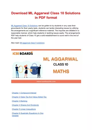 download ml aggarwal class 10 solutions