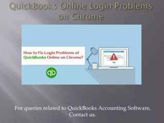 QuickBooks Online Login Problems on Chrome