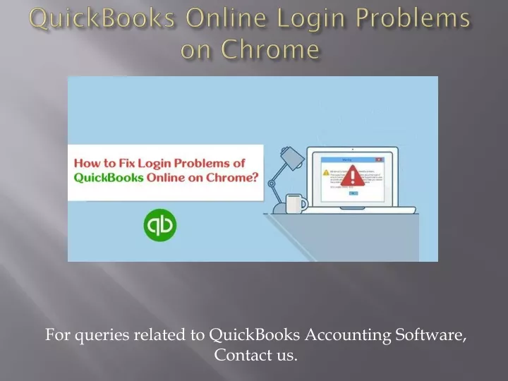 quickbooks online login problems on chrome
