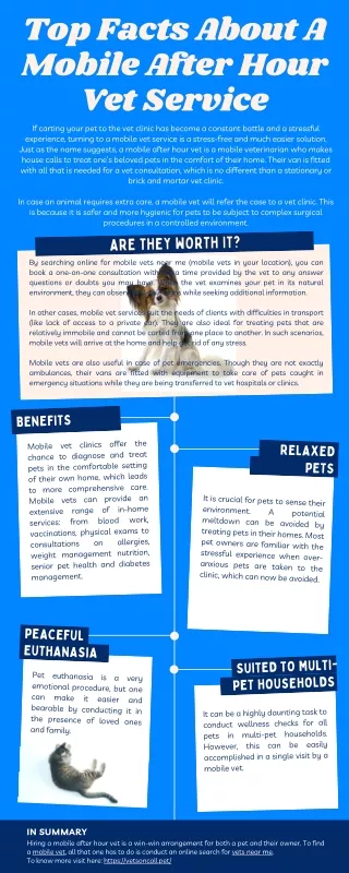 Top Facts About A Mobile After Hour Vet Service