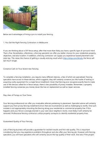 Melbourne Fence Company