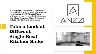 Take a Look at Different Single Bowl Kitchen Sinks