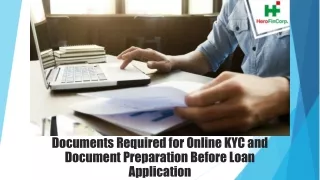 documents required for online kyc and document preparation before loan application
