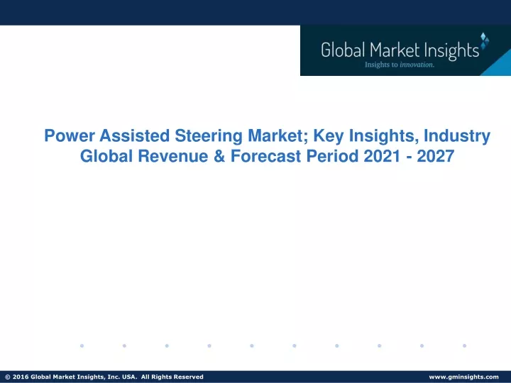 power assisted steering market key insights