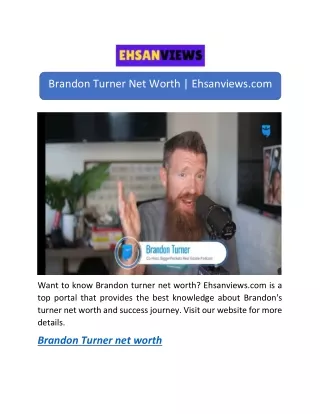 Brandon Turner Net Worth | Ehsanviews.com