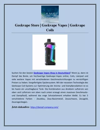 Geekvape Store | Geekvape Vapes | Geekvape Coils