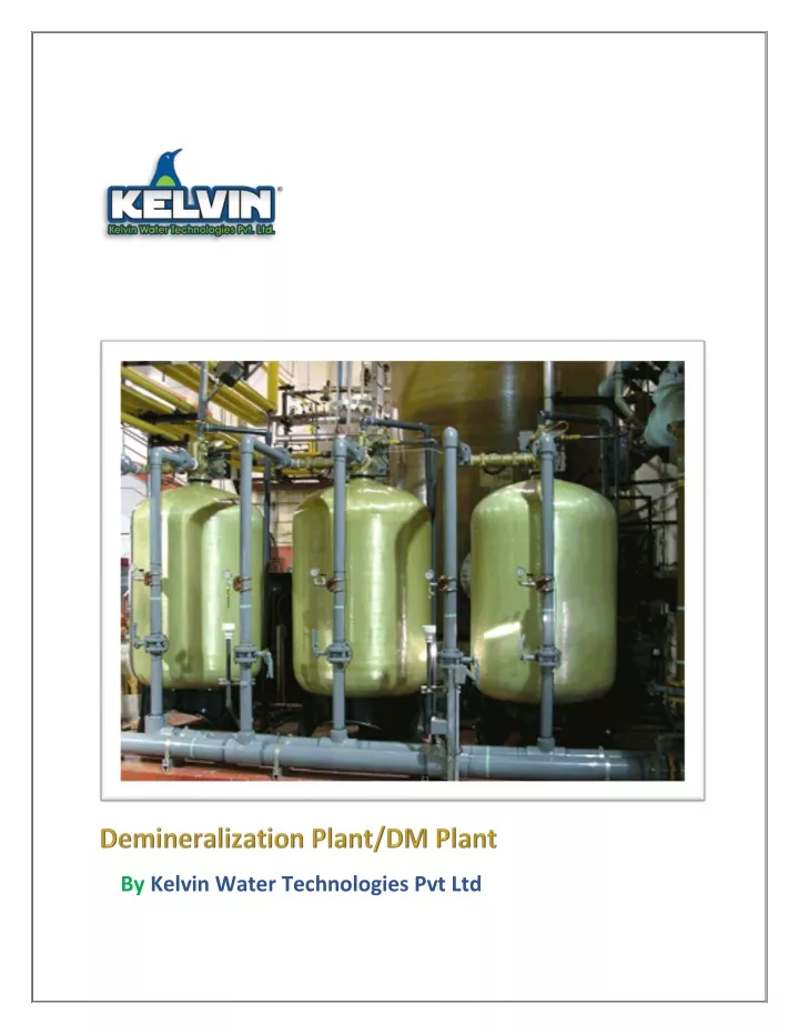 demineralization plant dm plant