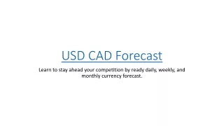 usd cad forecast
