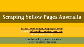 scraping yellow pages australia