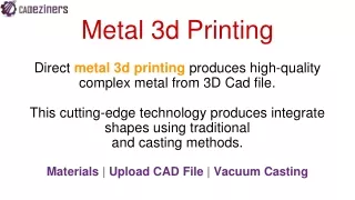Metal 3d Printing Services