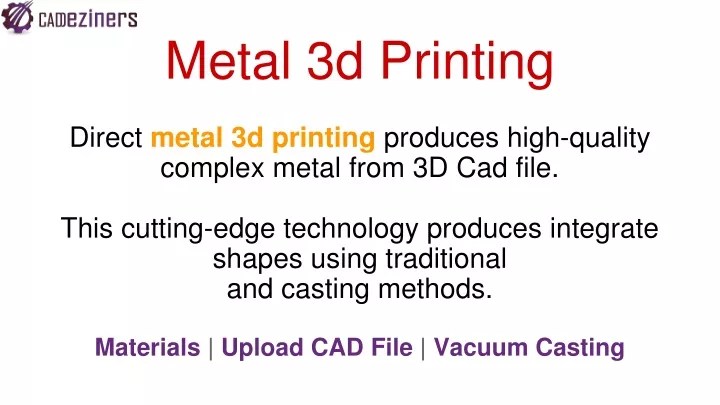 metal 3d printing