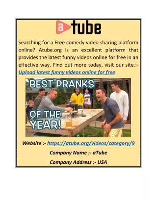 Upload Latest Funny Videos Online for Free | Atube.org